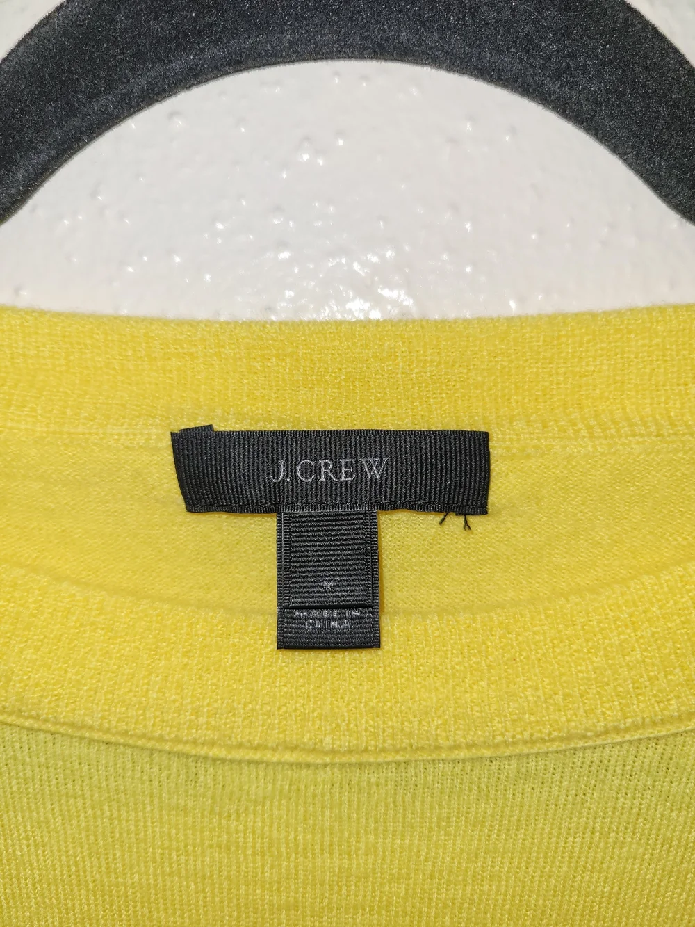J. Crew Yellow Lightweight Crewneck Sweater Merino Wool Medium